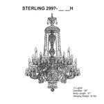 Schonbek Sterling 29" Wide Heritage Crystal Chandelier