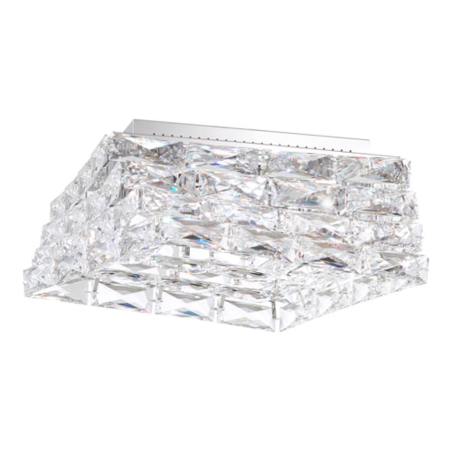 Glissando 16" Wide LED Flush Mount Square Ceiling Fixture with Swarovski Crystals