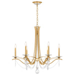 Vesca 6 Light 33" Wide Crystal Chandelier with Heritage Crystals