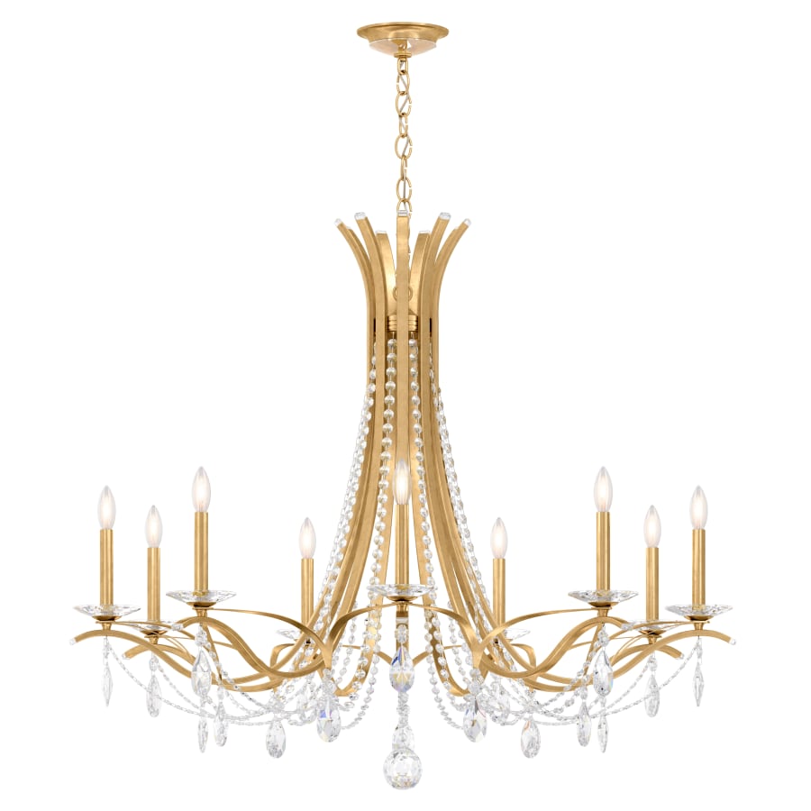 Vesca 9 Light 45" Wide Crystal Chandelier with Heritage Crystals