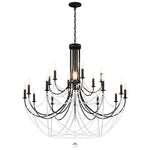 Schonbek Verdana 43" Wide Black 18-Light Crystal Chandelier