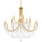 Schonbek Verdana 43" Wide Gold 18-Light 2-Tier Pendant Light