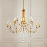 Schonbek Verdana 43" Wide Gold 18-Light 2-Tier Pendant Light