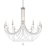 Schonbek Verdana 43"W Antique Silver 12-Light Pendant Light