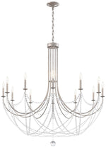 Schonbek Verdana 43"W Antique Silver 12-Light Pendant Light