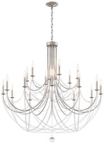 Schonbek Verdana 43"W Silver 18-Light 2-Tier Pendant Light