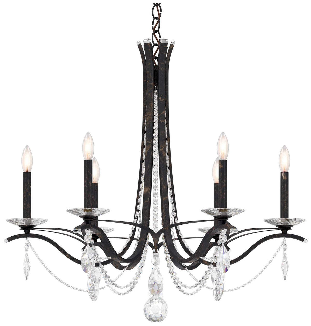 Schonbek Vesca 33" Wide Bronze Crystal Chandelier