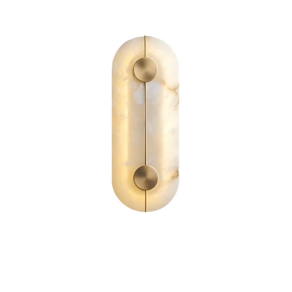 Moonshade Natural Marble & Brass Wall Sconce