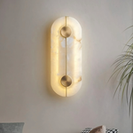 Moonshade Natural Marble & Brass Wall Sconce