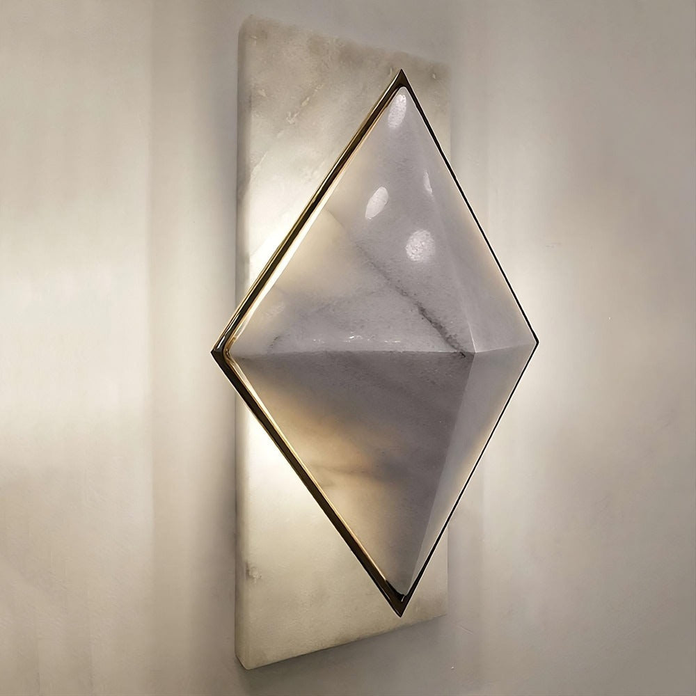 Art Deco Natural Marble Wall Sconce