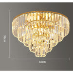 Candelabra Flush Mount Ceiling Light Metal Crystal Unique LED Light