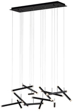 Seesaw 51.2" Satin Dark Gray Chandelier