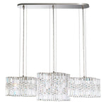 Selene 11"H x 39"W 6-Light Crystal Pendant in Polished Stainless