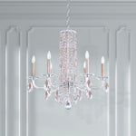 Siena 23.5"H x 24.5"W 6-Light Crystal Chandelier in White