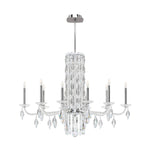 Siena 30"H x 40.5"W 10-Light Crystal Chandelier in Polished Stain