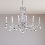 Siena 30"H x 40.5"W 10-Light Crystal Chandelier in Polished Stain