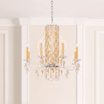 Siena 31"H x 30"W 8-Light Crystal Chandelier in White