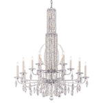 Siena 50.5"H x 40.5"W 17-Light Crystal Chandelier in Antique Silv