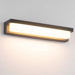Contemporary Stainless Steel Linear LED Strip Outdoor Wall Light ??Modern, Weatherproof for Garden Villa