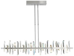 Solitude Large LED Pendant - Sterling - Crystal Accents - Standard Height