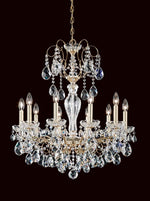 Sonatina Chandelier, 10-Light, Aurelia Gold, Clear Heritage Crystal, 25.5"W (ST1946N-211H 1810UK)