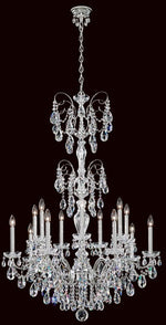 Sonatina Chandelier, 14-Light, Polished Silver, Clear Heritage Crystal, 35"W (ST1952N-40H 1810VA)