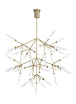 Spur Grande Chandelier, 45-Light, 3-Tier, LED, Aged Brass, Glass, 41.25"W (700SPRGFR-LED927 70E7GVR)