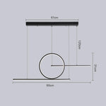 Circle Linear Design LED Modern Chandelier Hanging Ceiling Lights