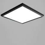 Square Modern Flush Mount Lighting Brown Frame Dimmable LED Ceiling Lights with Remote