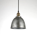 8'' White Rustic Dome Pendant Light Bowled Metal Industrial Pendant Light