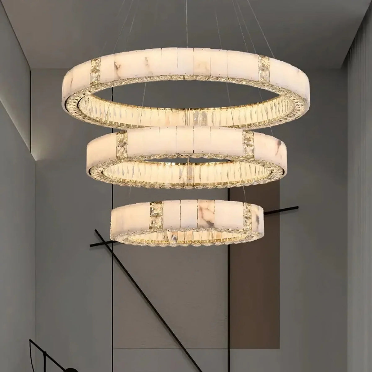 Marble & Crystal Modern Chandelier