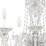 Sterling 7-Light Chandelier in Silver with Swarovski Crystal