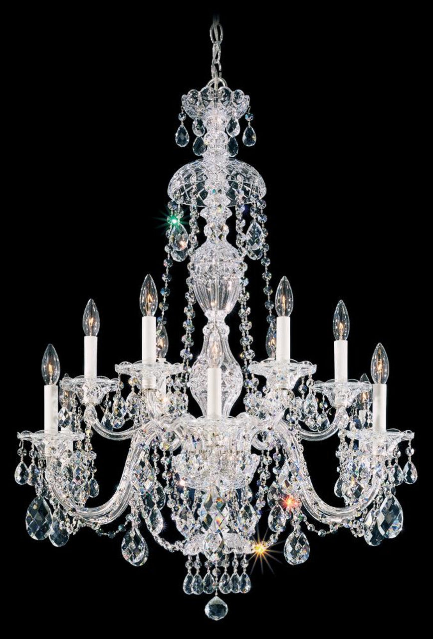 Milano Chandelier, 6-Light, French Gold, Clear Swarovski Crystal, 24"W (5676-26S AN0Q1)