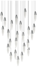 Sultana 37" Wide Polished Chrome 24-Light LED Round Pendant