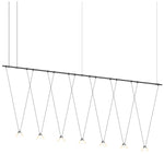 Suspenders 97" Wide Satin Black 1.Tier Linear Suspension