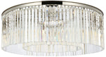Sydney 10 Lt Polished Nickel Flush Mount Clear
