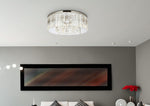Sydney 10 Lt Polished Nickel Flush Mount Clear