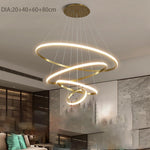 3 Ring Design Pendant Lighting Acrylic Aluminum Pendant Unique LED Ceiling Light