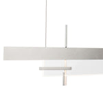 Tenon 48" Wide Vintage Platinum and Clear Glass LED Linear Pendant