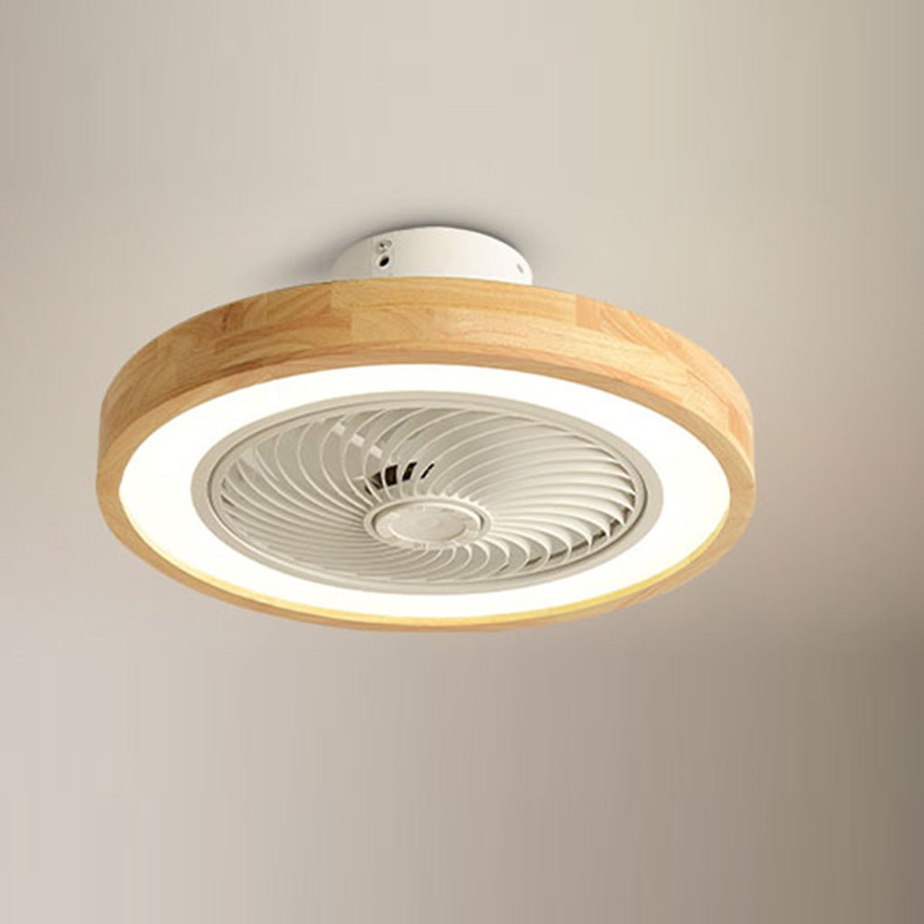 Three-level Wind Regulation Nordic Modern Bladeless Ceiling Fans with Lights and Remote Control