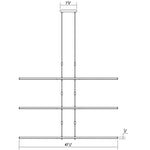 Tik-Tak�?47 1/2"W Black Stack 6-Tier 24-Light LED Pendant
