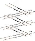 Tik.Tak Stack 47.5" Wide Polished Chrome 6.Tier LED Pendant