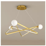 Geometric Design LED Modern Chandeliers Glass Pendant Lights Hanging Lamp