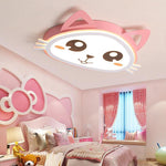 Cartoon Animal Shaped Dimmable LED Pink Modern Ceiling Lights