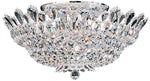Trilliane 10.5"H x 24"W 10-Light Crystal Flush Mount in Silver