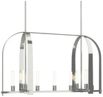 Triomphe 41" Wide 9-Light Sterling Linear Pendant With Frosted Glass S