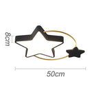 2 Star Shapes Flush Mount Ceiling Light LED Classic Dimmable Baby Kids Lights for Bedroom