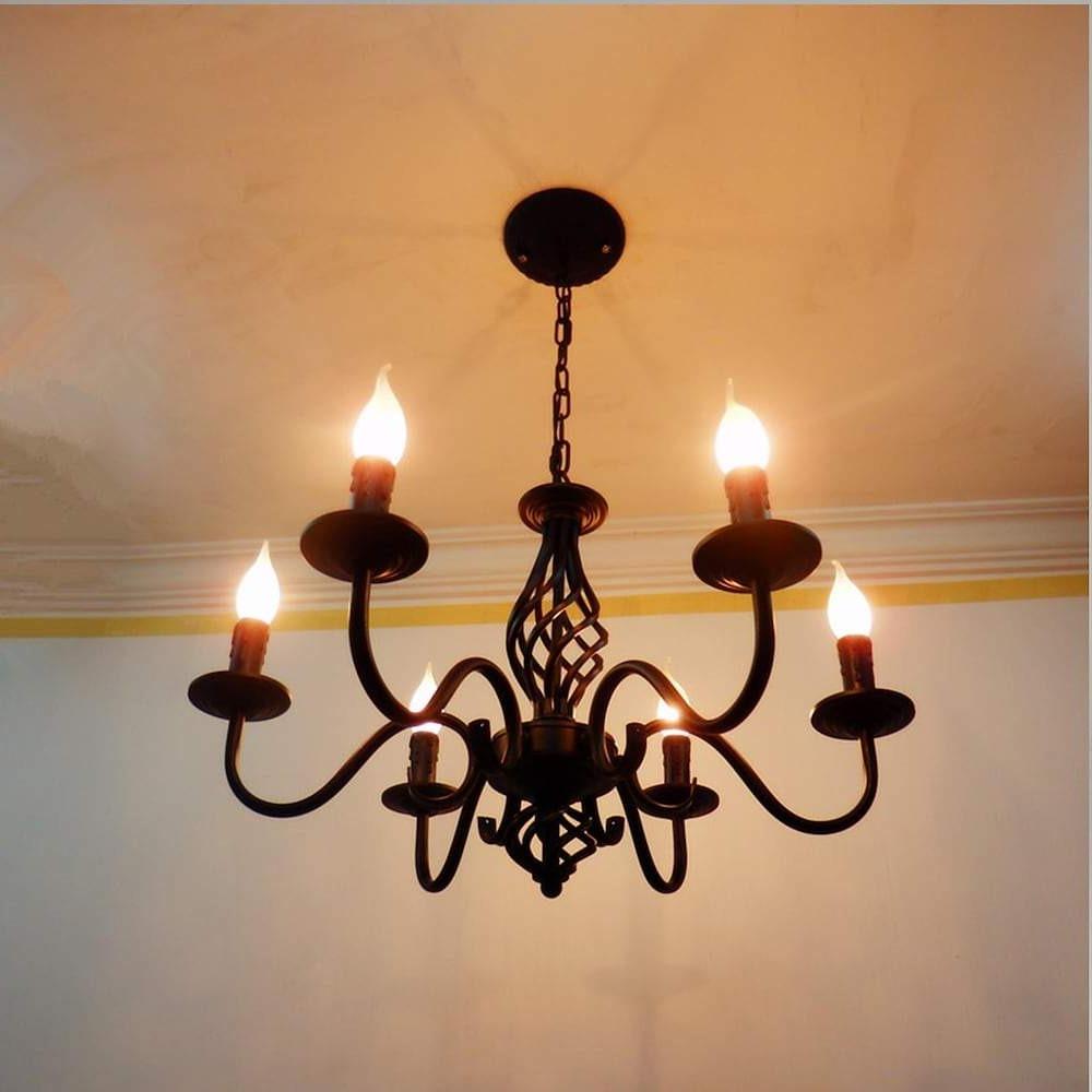 6 Lights Candles-shaped LED Modern Chandeliers Pendant Light Hanging Lamp