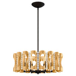 Twilight 8.5"H x 25"W 6-Light Crystal Chandelier in Heirloom Gold
