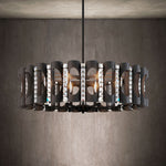 Twilight 8.5"H x 31"W 8-Light Crystal Chandelier in Black